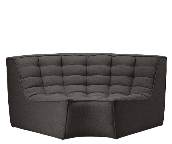 Ethnicraft N701 sofa - Round Corner - Dark Grey