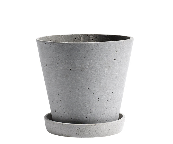 HAY Flowerpot with Saucer - Grey - Large