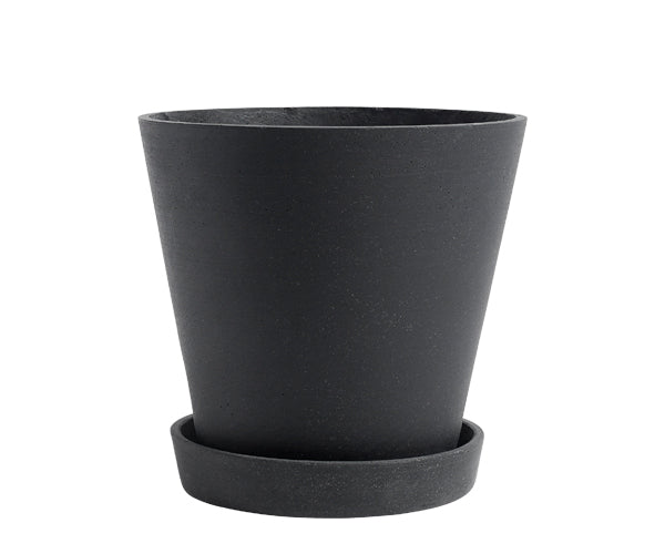 HAY Flowerpot with Saucer -X-Large - Black 