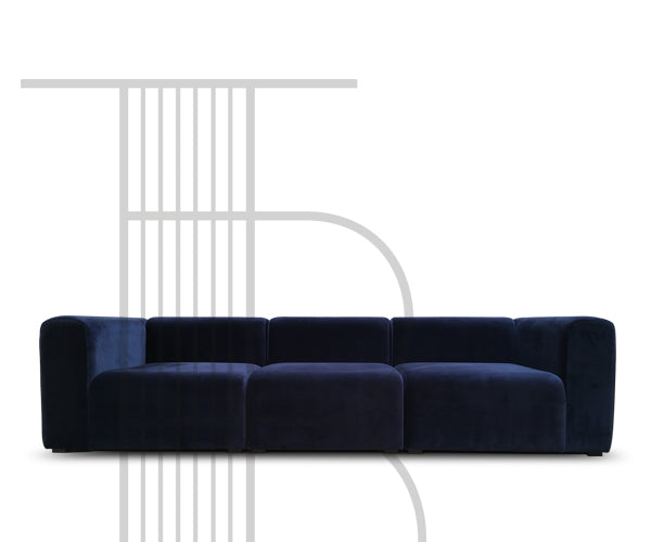 HAY Mags Sofa (3 Pers.) Harald Velour Stof 