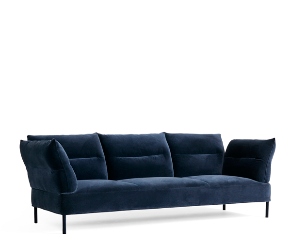 HAY Pandarine 3 Pers. Sofa - Reclining Arm - Lola Velour - Navy