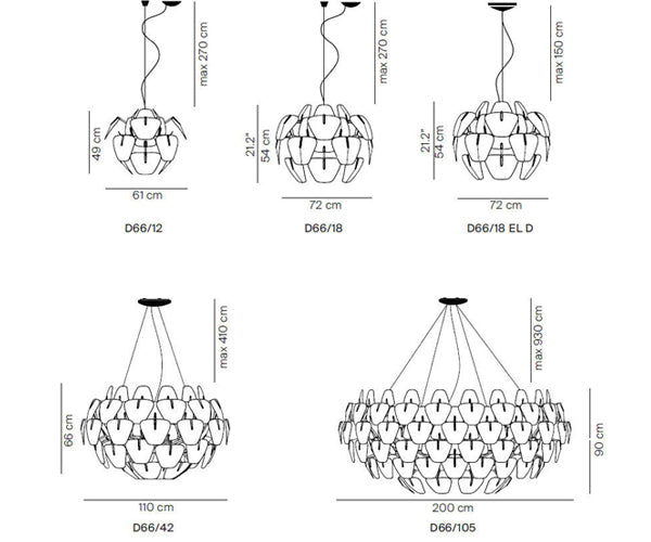 Luceplan D66/12 Hope Pendel Lampe