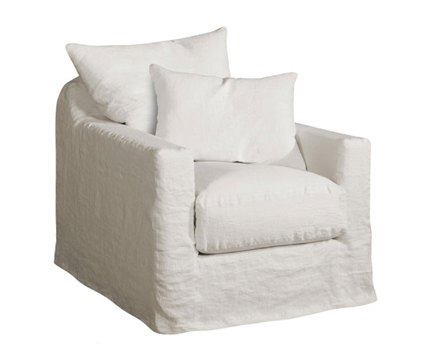 Home Spirit Biarritz Armchair - 90 cm. - Newlin Blanc