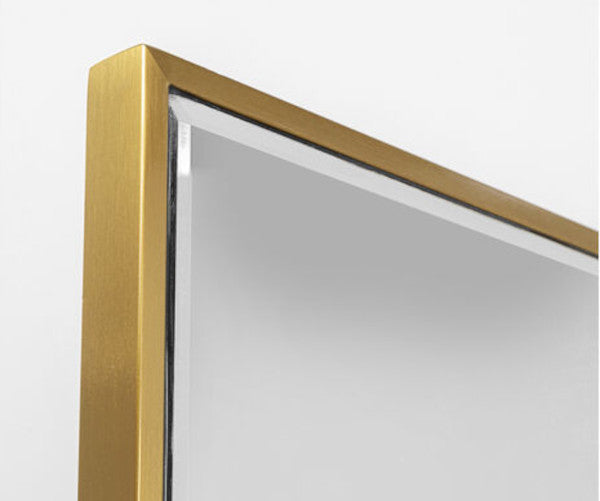 Kare Design Hulda gulvspejl - 46x180 - brass / white marble