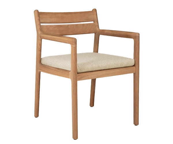 Ethnicraft Jack Outdoor Dining Chair - Natural Cushion