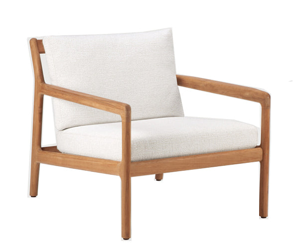 Ethnicraft Teak Jack Outdoor Lounge Chair - Off-White