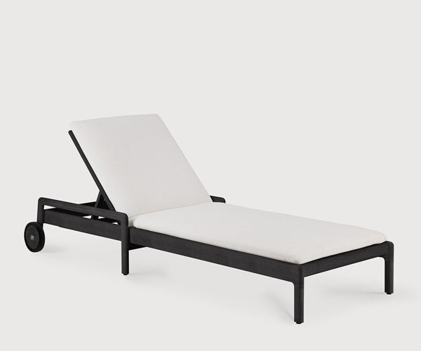 Ethnicraft Jack Outdoor Adjustable Lounger Frame - Black Teak