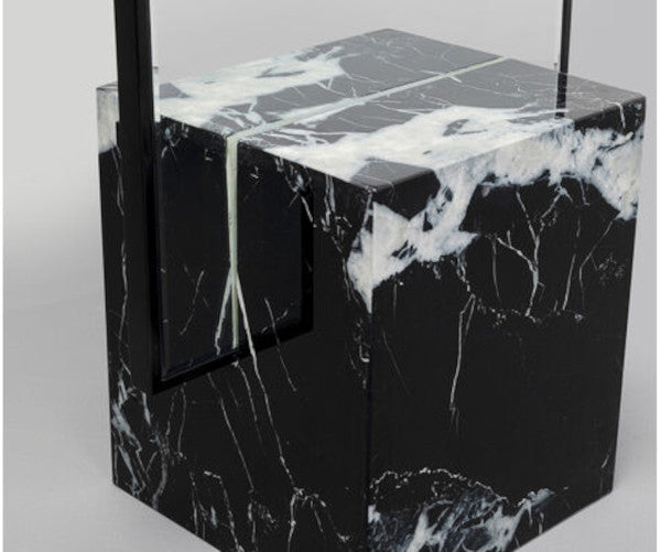 Kare Design Hulda gulvspejl - 46x180 - black / black marble