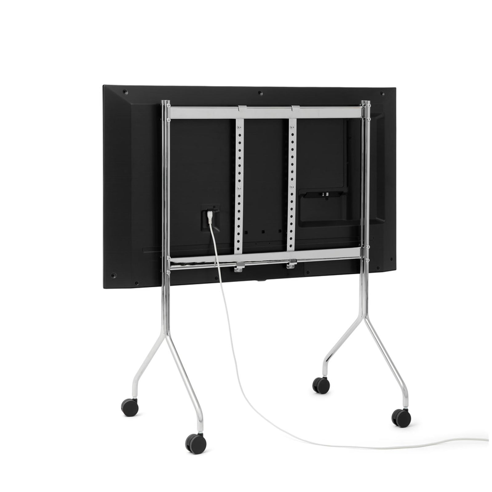 Pedestal Moon Rollin TV Stander - Chrome