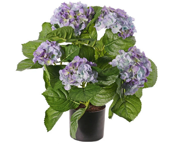 Kunstig Hortensia plante - lilla - 36