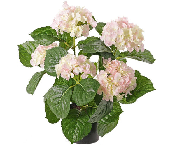 Kunstig Hortensia plante - lyserød - 36