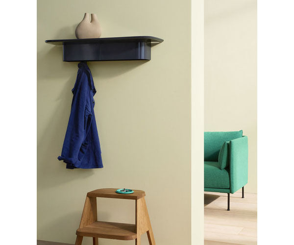 HAY Korpus Shelf - 7 Hooks - Large - Midnight Blue