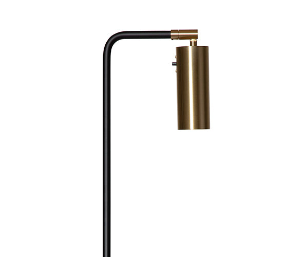 Rubn Lektor Gulvlampe - Black - Brass