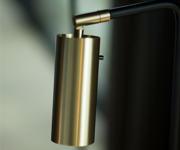 Rubn Lektor Gulvlampe - Black - Brass