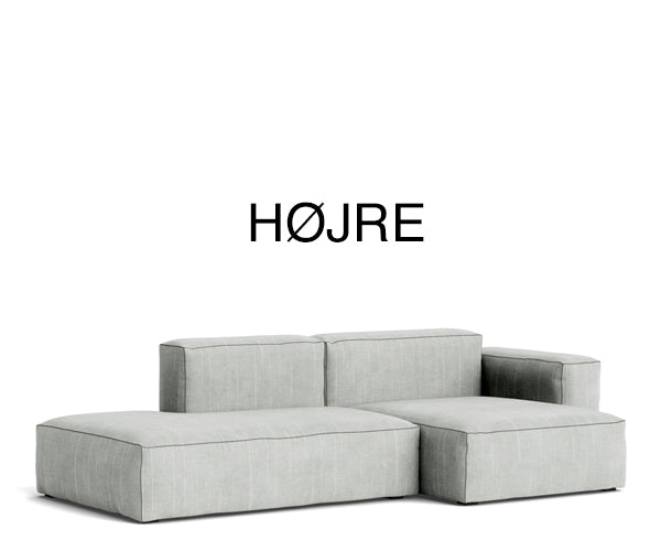 HAY Mags Soft Sofa - Low Arm - 2.5 Pers. Combi 3 - Random Fade Light Grey