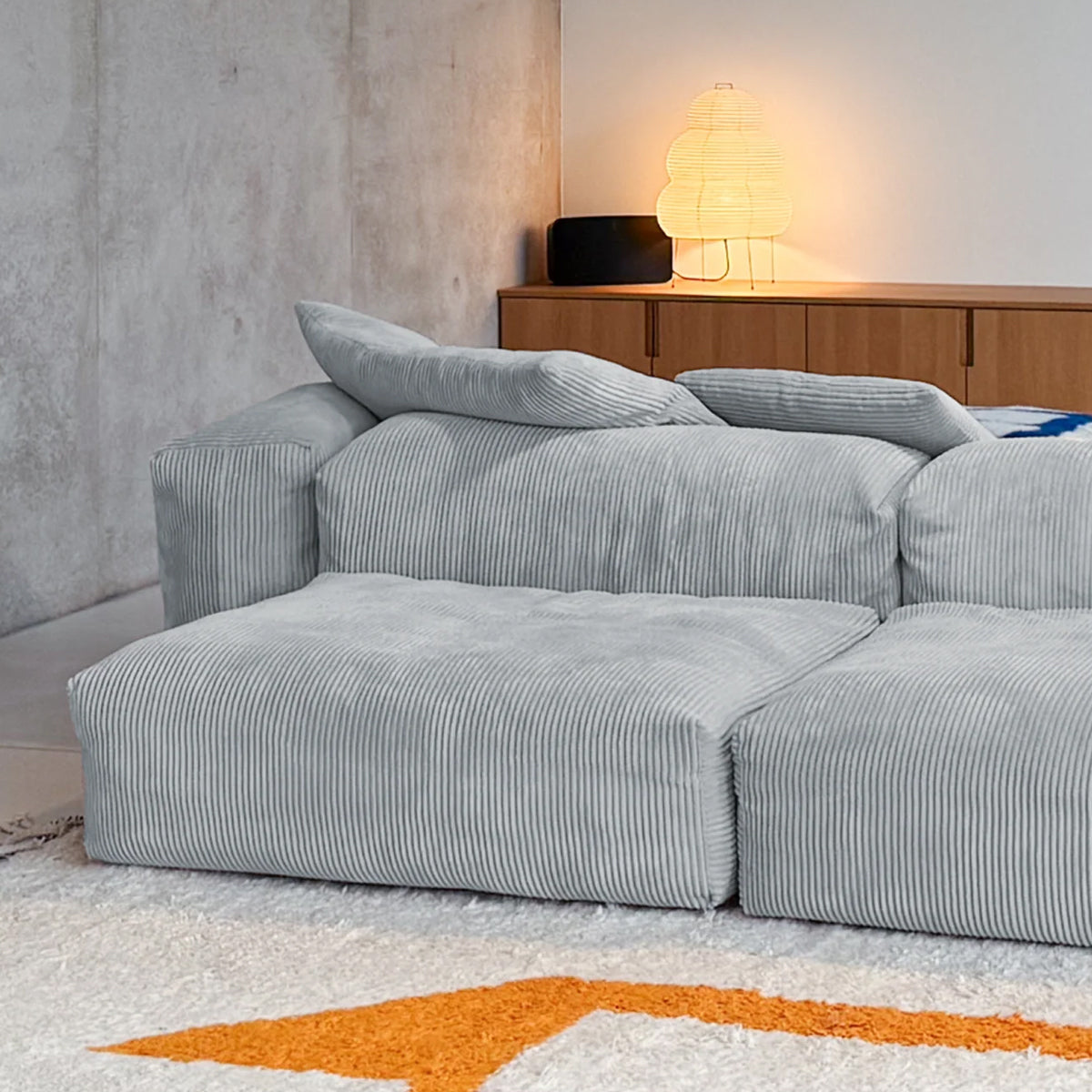 Vetsak Two Seat Sofa - 273x136,5 cm. - Cord Velours Light Grey