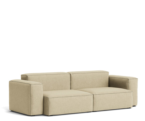 HAY Mags Soft Sofa - Low Arm  - 2.5 Pers. - Linen Grid - Dark Beige