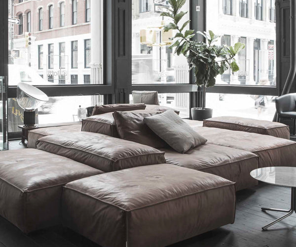 Living Divani Extrasoft Modulsofa - Eksempel 3 - Læder