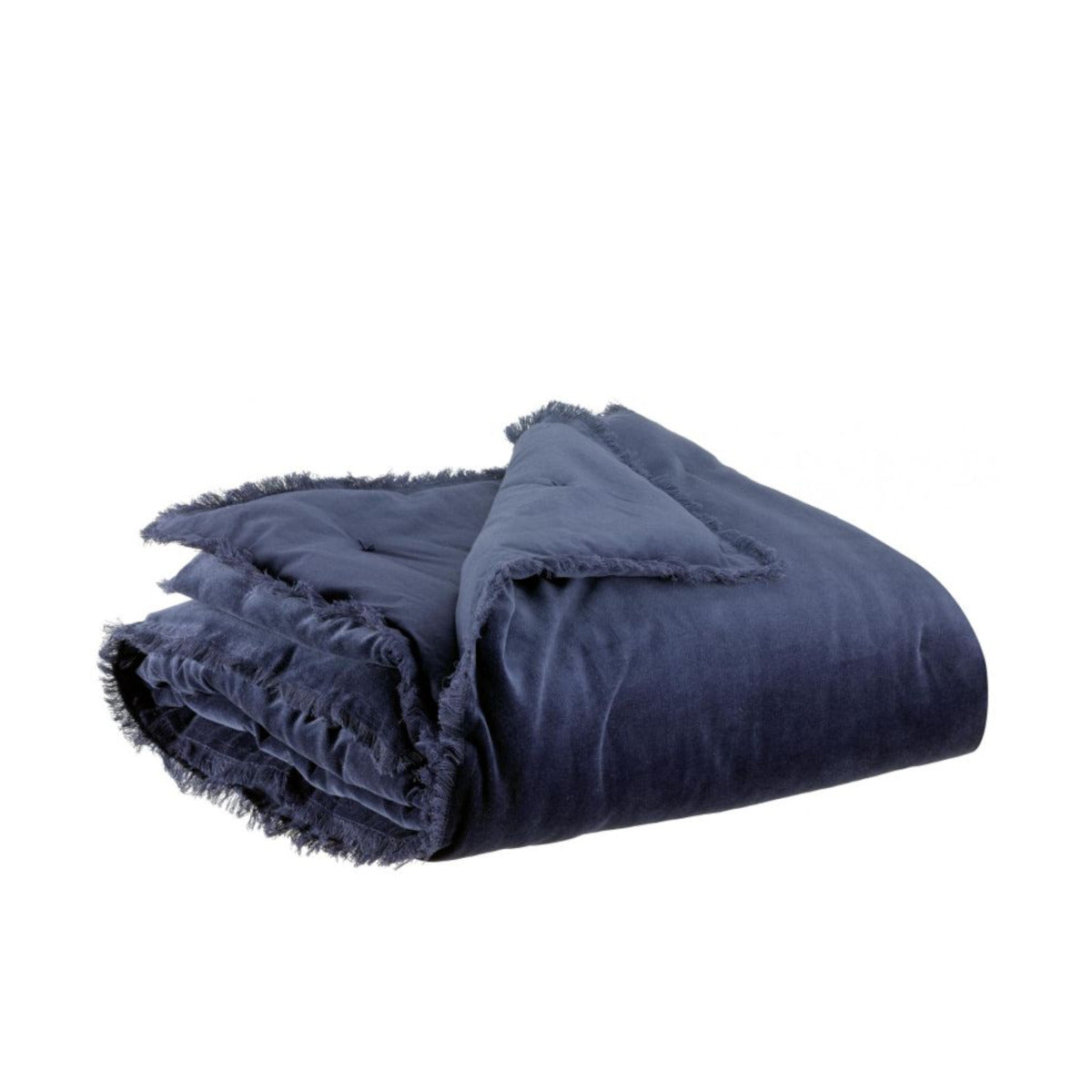 Vivaraise Fara Plain sengetæppe - 260x260 - navy