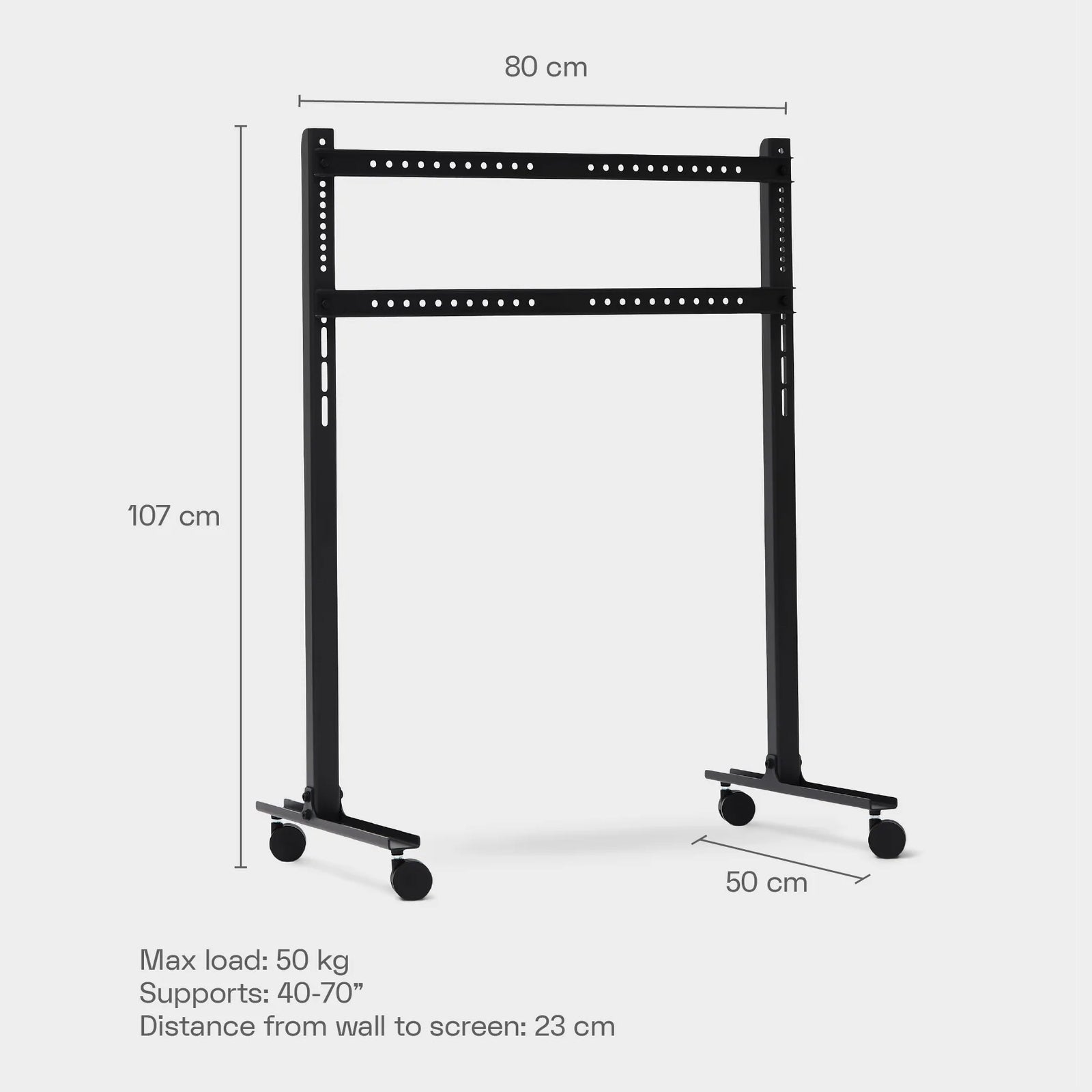 Pedestal Straight Rollin TV Stander - Pearl