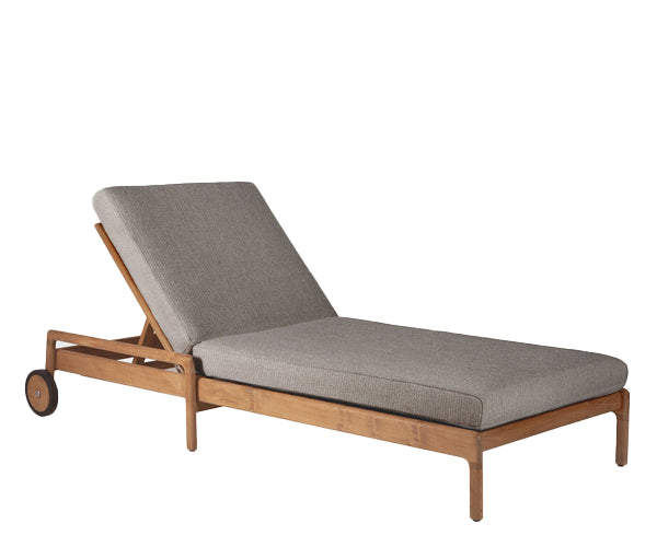 Ethnicraft Jack Outdoor Adjustable Teak Lounger - Inkl. Mocha Hynde