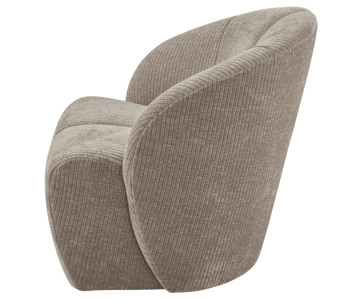 Woood Mojo Swivel lænestol - rib dark sand