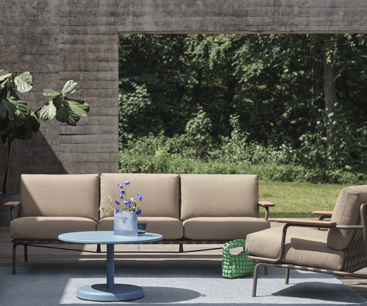 Muuto Settle Outdoor Sofa - 3 Pers. - Ribbed Weave 5