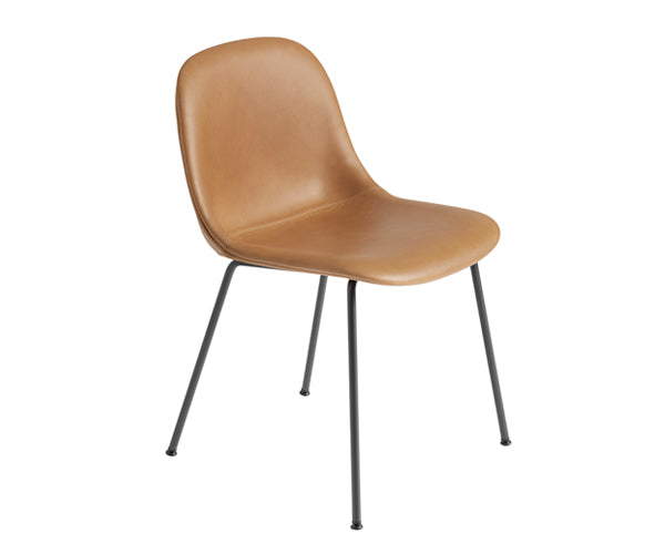 Muuto Fiber Side Chair - Tube Base - Cognac Læder