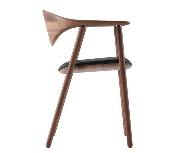 Artisan Naru chair - Valnød - Sort Zenith Læder