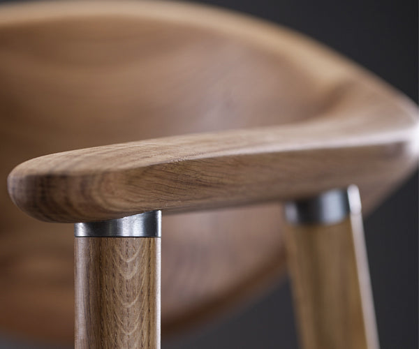 Artisan Naru chair - Valnød - Sort Zenith Læder