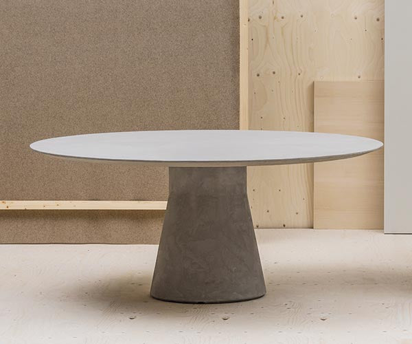 Andreu World Reverse Dining Table - Cement - Ø190cm.