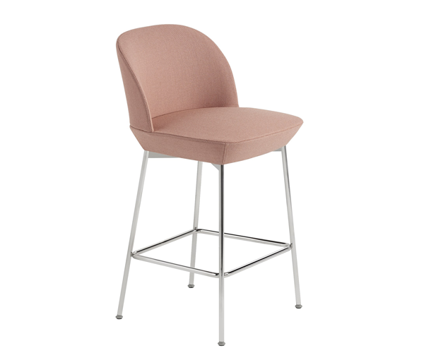 Muuto Oslo Barstol - H:65 - Twill Weave 530/Chrome