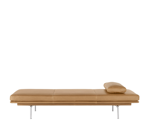 Muuto Outline Daybed - Cognac Refine Læder - Alu