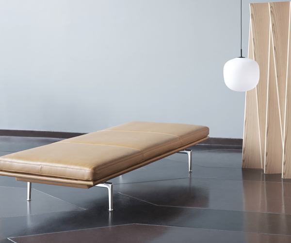 Muuto Outline Daybed - Cognac Refine Læder - Alu