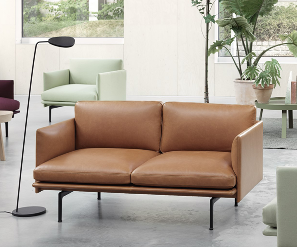 Muuto Outline Sofa - 2-pers. - Cognac Refine Læder