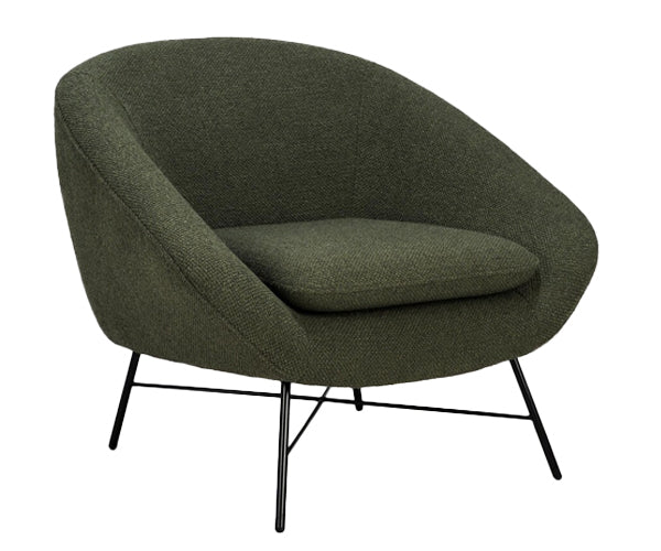 Ethnicraft Barrow Lounge Chair - Pine Green