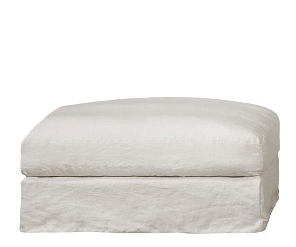 Home Spirit Biscarosse Footstool - 100x60 cm. - Lino Blanc