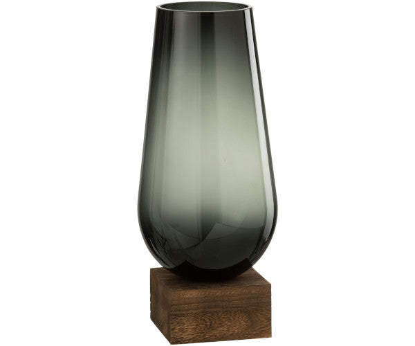 J-line Eno vase - 44x18 - smoke / dark bown