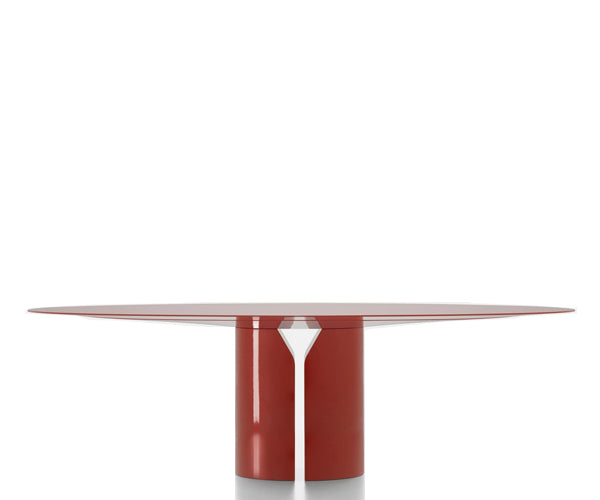 MDF Italia NVL Table - Gloss Red Oval 250