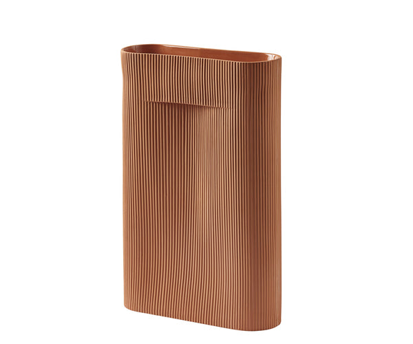 Muuto Ridge Vase - Terracotta - Large