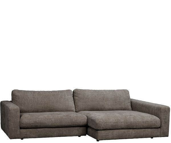 Rowico Home Duncan sofa - Robin mellemgrå - højrevendt chaiselong - 258 cm