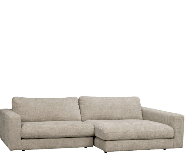 Rowico Home Duncan sofa - Robin grå beige - højrevendt chaiselong - 258 cm