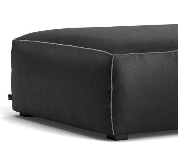 HAY Mags Soft Ottoman - S02 - Small - Sort Sierra Læder