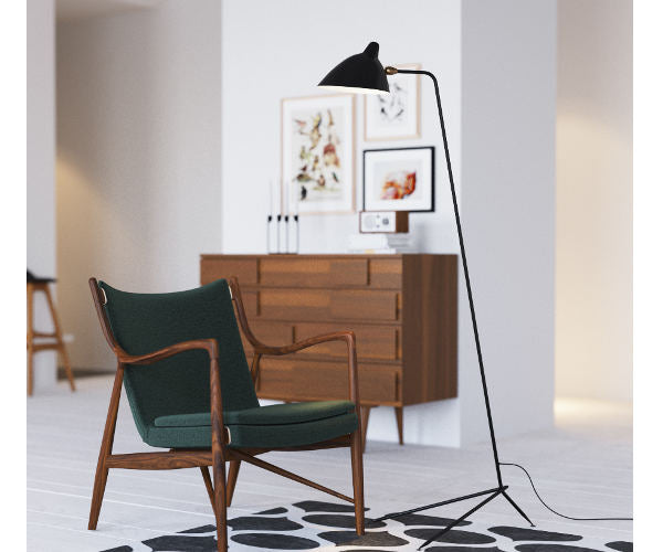 Serge Mouille Standing Lamp 3 Rotating Arms - LD