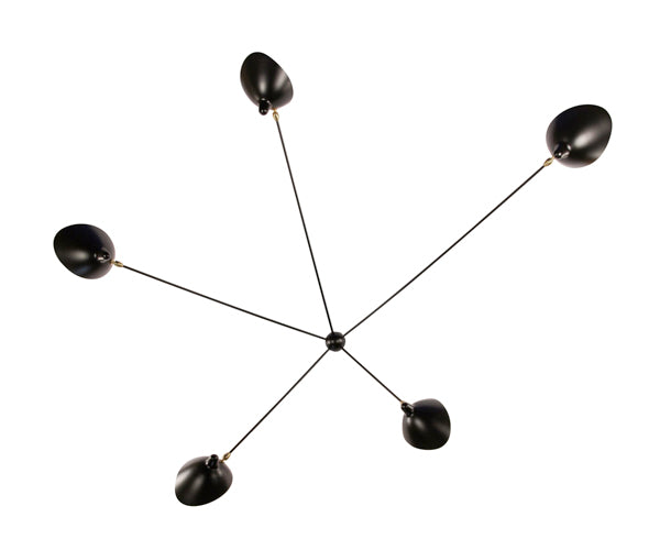 Serge Mouille wall Lamp 5 Spider