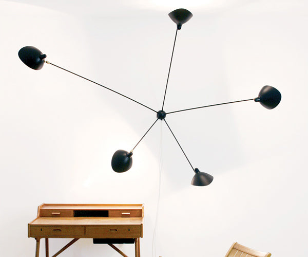 Serge Mouille wall Lamp 5 Spider