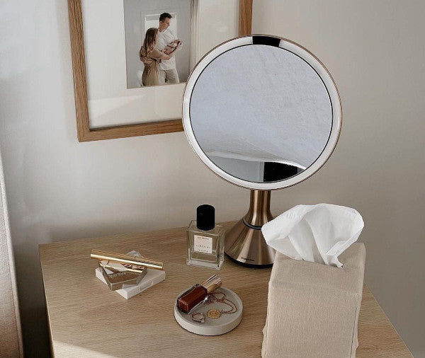 simplehuman sensor makeup spejl - rosa guld