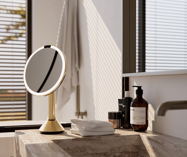 simplehuman sensor makeup spejl - messing