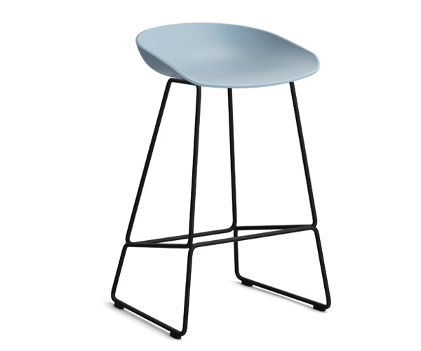 HAY About a Stool (AAS 38) - Slate Blue - Sort Stål