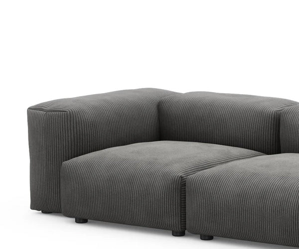 Vetsak Sofa - 314x115.5cm. - Cord Velours Dark Grey